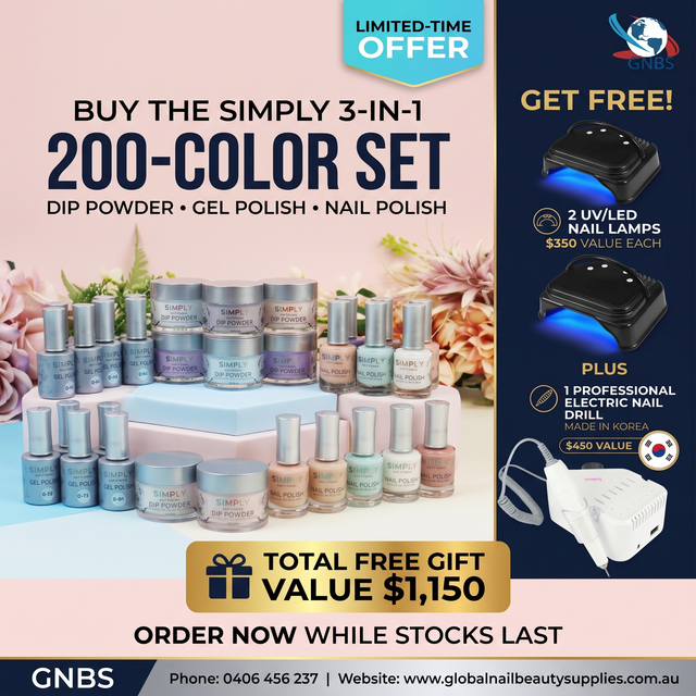 GNBS Deal 4 - Full Set Simply 3in1 - Free 2 x Black Led, Free Korea Drill Machine