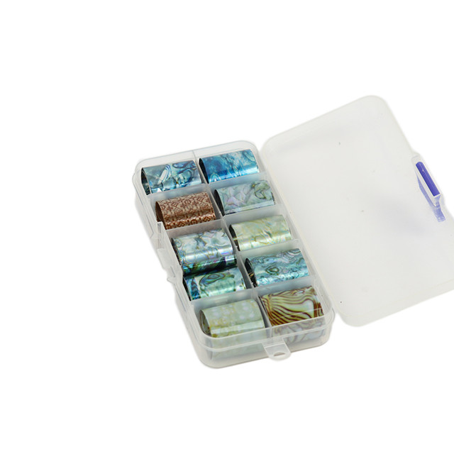 Foil Small Box With Seashell Colors Design