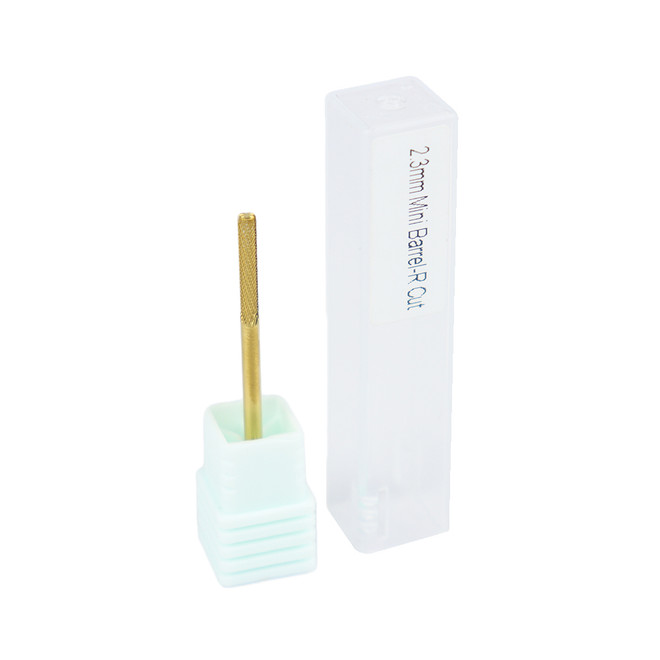 Drill Bit For Cuticle Mini Barrel-R Cut - Gold