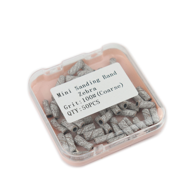 Mini White Sanding Band Grit #100 - 50pcs (Pink Box)