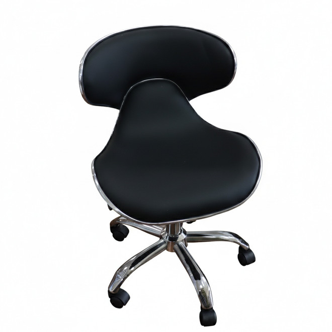 Staff Stool Silver Line - Black