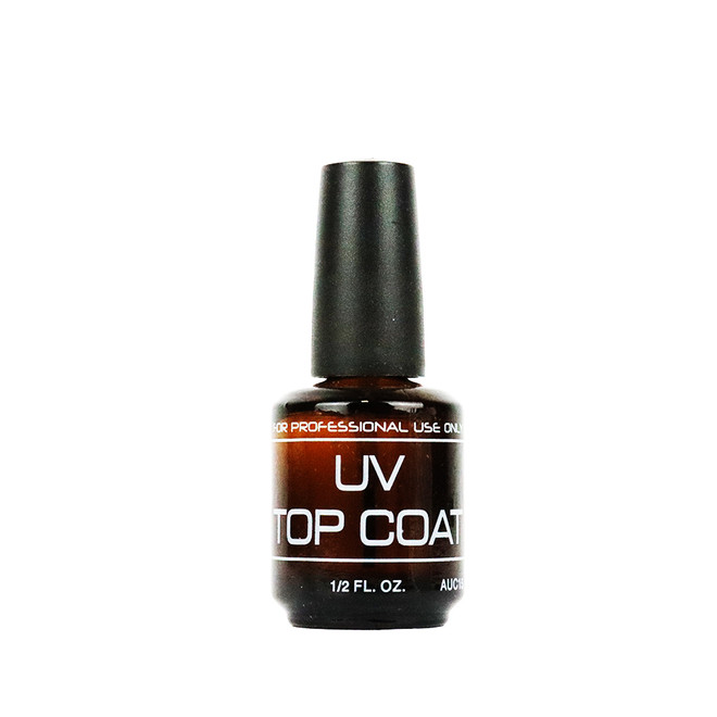 Empty Brown UV Top Coat Bottle 15ml