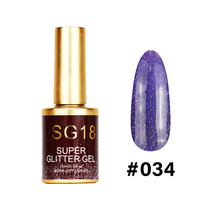 #034 - SG18 Super Glitter Gel 15ml