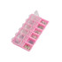 Rectangle False Diamond Box For Nail Art/Design - Pink Case