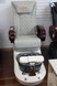 Spa Pedicure Chair For Nail Salon - Gray Chair / White Base