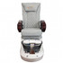 Spa Pedicure Chair For Nail Salon - Gray Chair / White Base