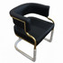 Black Customer Chair Gold Line