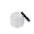 Empty Plastic Container For Powder  4oz Black Cap