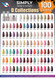 ## Simply D Collections Color Chart Full Color #001 - #100