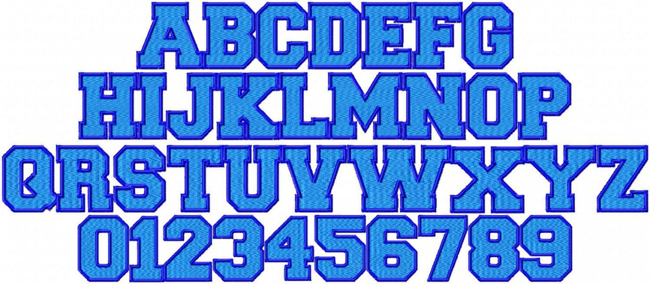 Faux Embroidery Alphabet Set, Varsity Alphabet, (1821677)