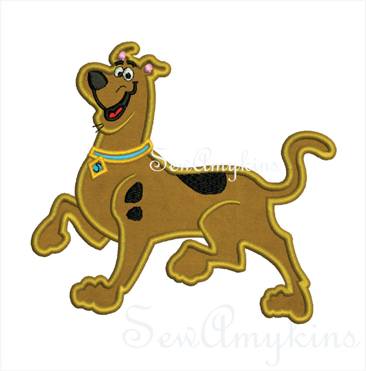 Scooby Doo applique embroidery design - SewAmykins