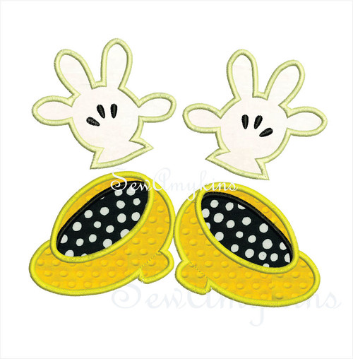 Minnie Mouse Hands Feet applique