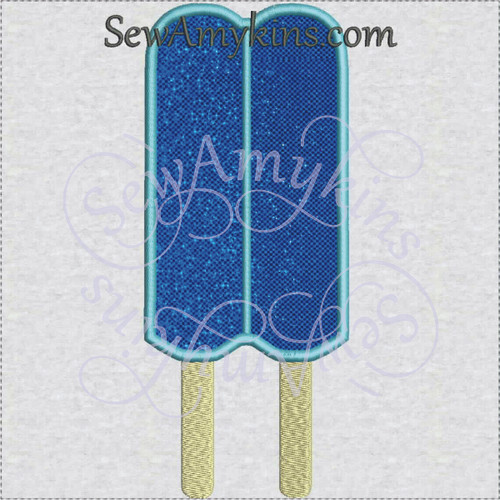 popsicle twin ice pop applique embroidery design 