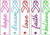 aware support ribbon bookmark embroidery design hope faith love believe dream