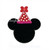 Minnie Mouse Birthday Hat applique