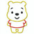 Pooh bear cutie applique