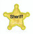 Sheriff Badge Star applique 5 points