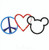 Peace Love Mickey applique