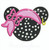Minnie Mouse Pirate head hat applique 3 sizes