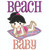 Beach Baby girl on blanket applique