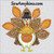 turkey pilgrim thanksgiving applique machine embroidery design