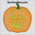 pumpkin Halloween applique jack o lantern face embroidery design