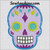 sugar skull day of the dead skeleton face applique embroidery