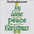 Christmas tree words joy peace love embroidery design