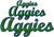 Aggies team name machine embroidery design 3 sizes school mascot