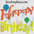 Happy birthday balloons streamers machine embroidery design
