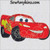 Lightning McQueen applique car embroidery design machine embroidery sport race cars 95