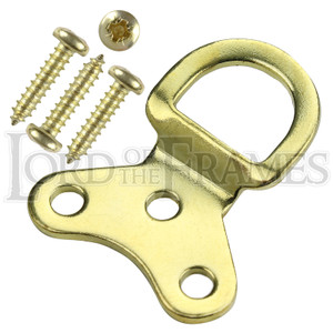 One Piece 3 Hole Plate Ring Brass Plated + Screws One Piece 3 Hole Plate Ring Brass Plated + Screws