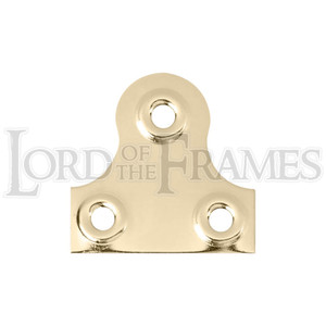 38mm Plain Mirror Picture Plates Brass Plated