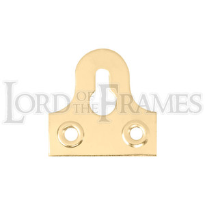 32mm Slotted Mirror Picture Plates Brass Plated