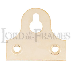 50mm Slotted Mirror Picture Plates Brass Plated