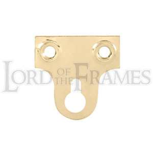 Keyhole Hanging Plates 38mm Upside Down Brass Plated