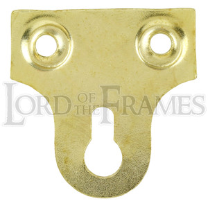 Keyhole Hanging Plates 38mm Upside Down Brass Plated
