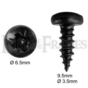 Black Wood Screws No.6 x 3/8" - 3.5mm Pan Pozi Black Wood Screws No.6 x 3/8" - 3.5mm Pan Pozi