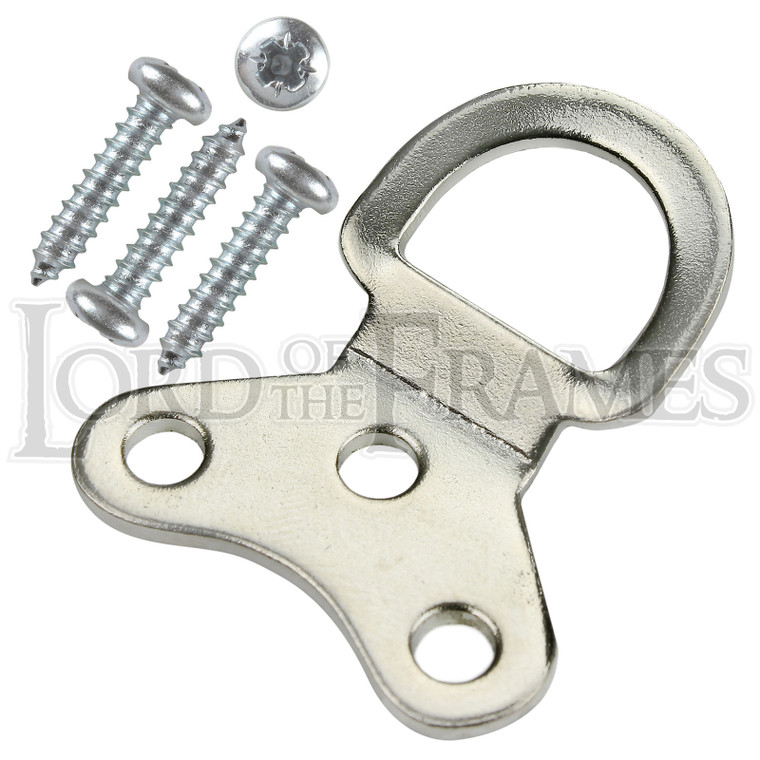 One Piece 3 Hole Plate Ring Nickel Plated + Screws