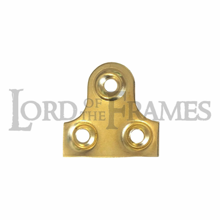 25mm Plain Mirror Picture Plates Brass Plated