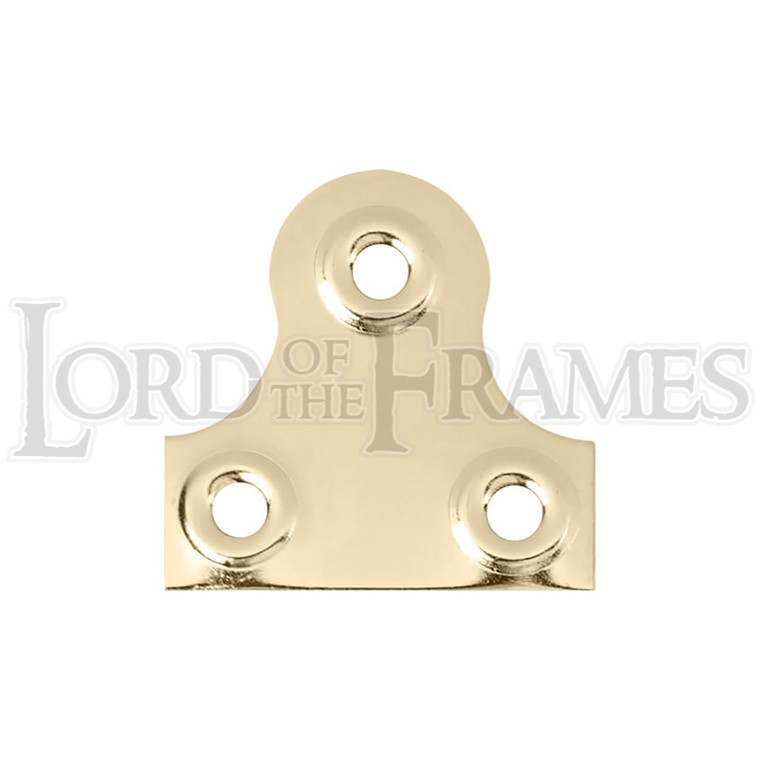 38mm Plain Mirror Picture Plates Brass Plated