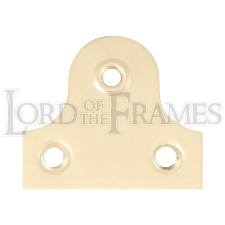 50mm Plain Mirror Picture Plates Brass Plated