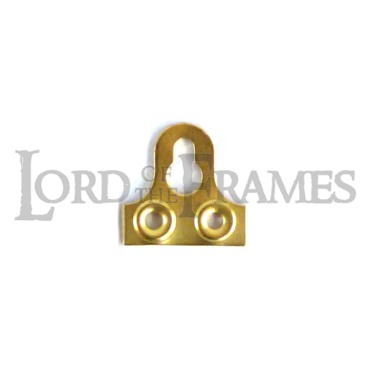 19mm Slotted  Mirror Picture Plates Brass Plated