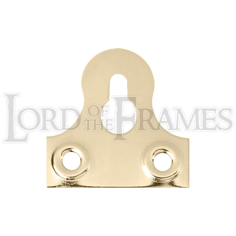 38mm Slotted Mirror Picture Plates Brass Plated