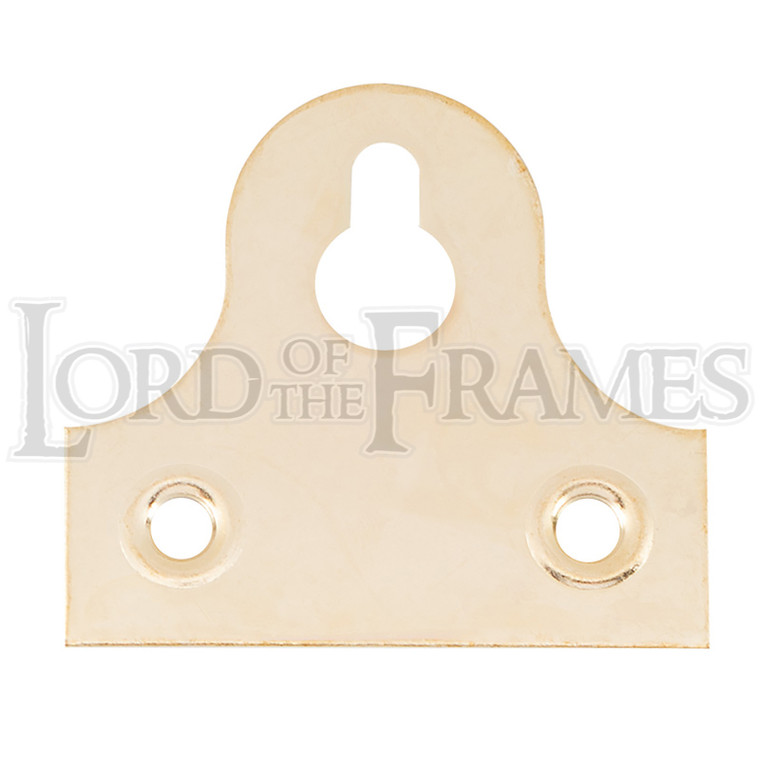 50mm Slotted Mirror Picture Plates Brass Plated