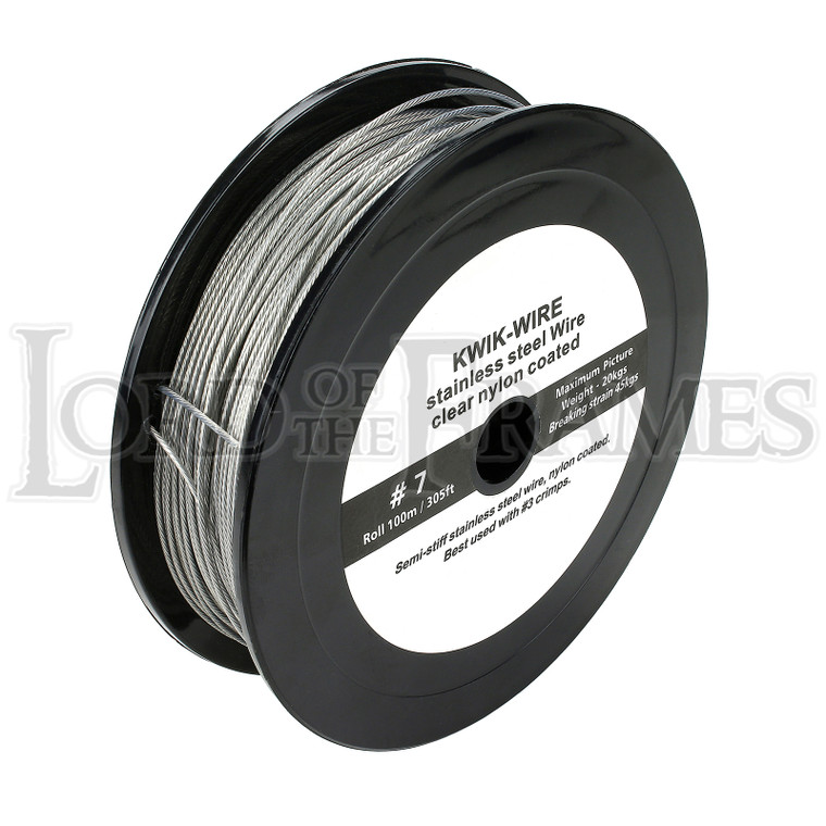 No.7 Picture Hanging Wire Silver 1.27mm 45kg 100m / 305ft