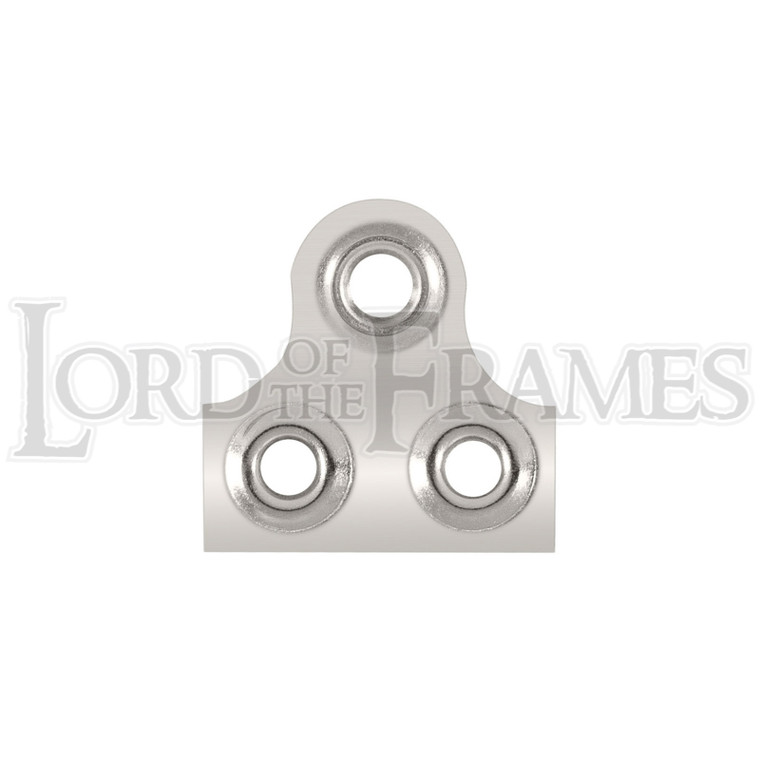 3 Hole Mirror Plates 25mm Nickel Plated