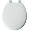 BEMIS MFG 44EC-000 TOILET SEAT RND ENAMEL WHITE