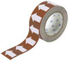 BRADY SPC ABSORBENTS 109928 D3612 ARROW TAPE WHITE/BROWN 1 IN W