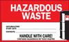 BRADY SPC ABSORBENTS 121064 HAZARDOUS WASTE LABEL 4X6 PK50